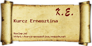 Kurcz Ernesztina névjegykártya